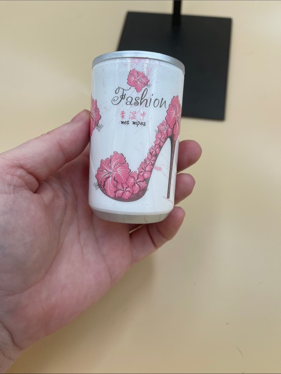 Fashion Wet Wipes Accessories - Fashion Floral High Heel Wet Wipes Canister Fun Unique Easily attaches to bag